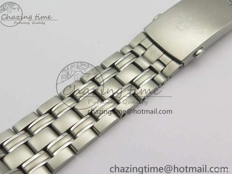 0823 Flexible Seamaster 300M SS OMF 1:1 Best Edition Black Dial Matt Black Ceramic Bezel On SS Bracelet A 8147